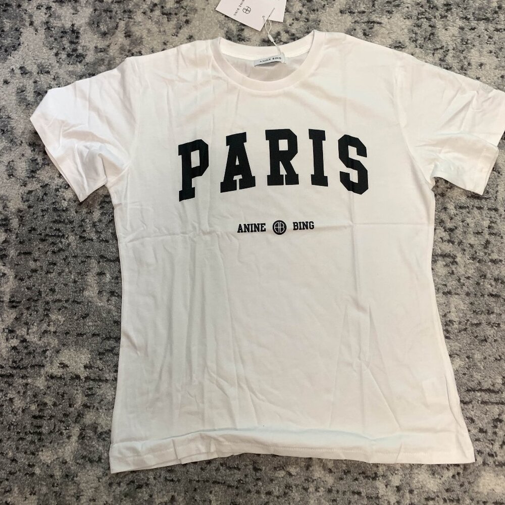 Anine Bing Paris T-Shirt Women's Small - Picture 1 of 3